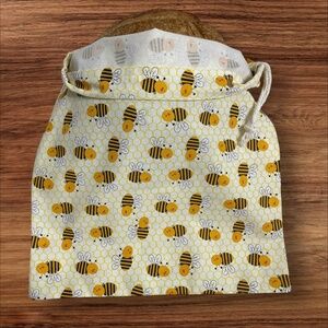 Bumblebee Cotton Linen Sourdough Bread Bag, Organic Linen Bread Keeper, Gift Bag